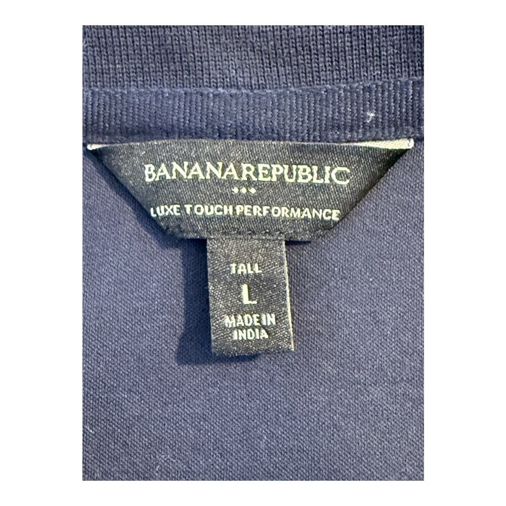 Banana Republic Men's Big & Tall Luxe Touch Polo Shirt Blue Size Large - Picture 4 of 5